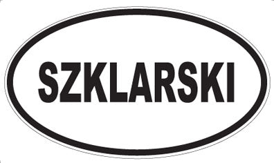 SZKLARSKI - Oval Sticker