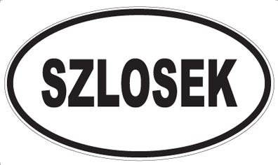 SZLOSEK - Oval Sticker
