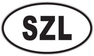 SZL - 3 Letter Initials Oval Magnet