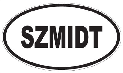 SZMIDT - Oval Sticker