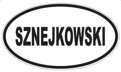 SZNEJKOWSKI - Oval Sticker