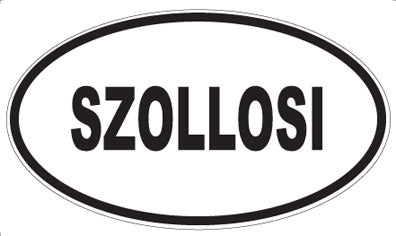 SZOLLOSI - Oval Sticker