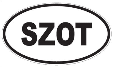 SZOT - Oval Sticker