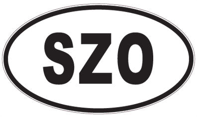 SZO - 3 Letter Initials Oval Magnet