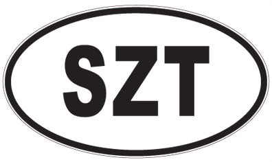 SZT - 3 Letter Initials Oval Magnet