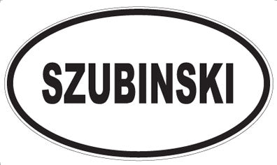 SZUBINSKI - Oval Sticker