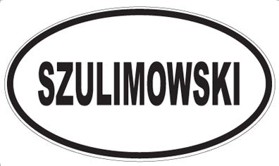 SZULIMOWSKI - Oval Sticker