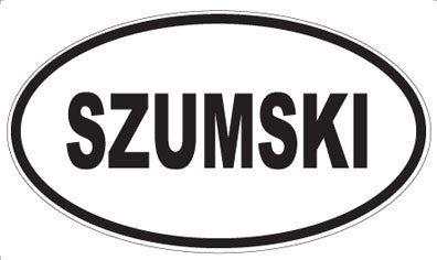 SZUMSKI - Oval Sticker