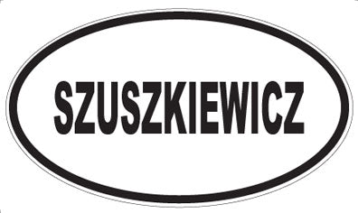 SZUSZKIEWICZ - Oval Sticker