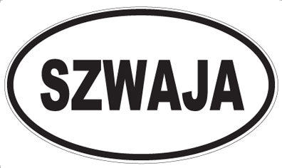 SZWAJA - Oval Sticker