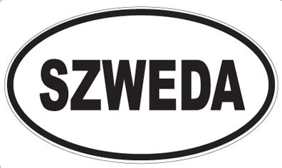 SZWEDA - Oval Sticker