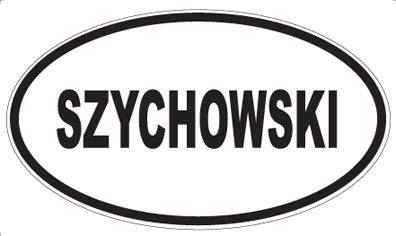 SZYCHOWSKI - Oval Sticker