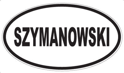 SZYMANOWSKI - Oval Sticker
