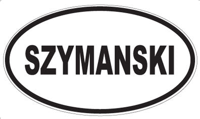 SZYMANSKI - Oval Sticker