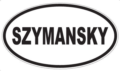 SZYMANSKY - Oval Sticker