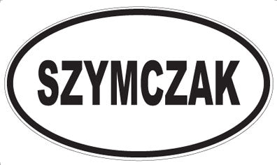 SZYMCZAK - Oval Sticker