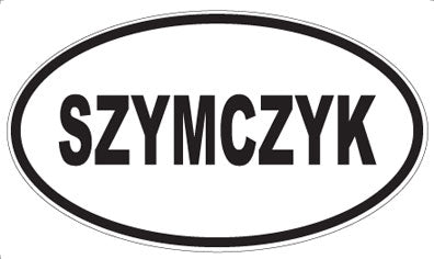SZYMCZYK - Oval Sticker