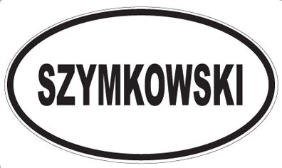 SZYMKOWSKI - Oval Sticker