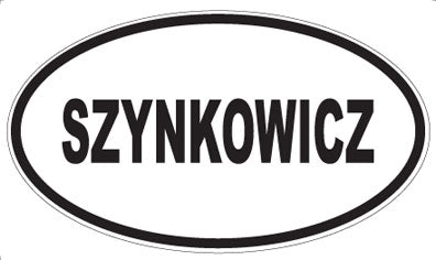 SZYNKOWICZ - Oval Magnet