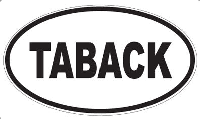 TABACK - Oval Sticker