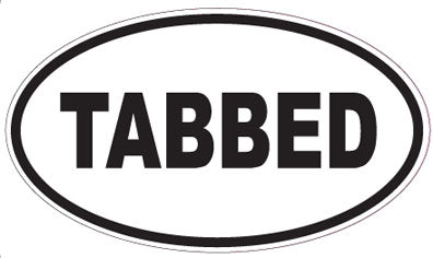 TABBED - Oval Sticker