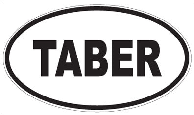 TABER - Oval Sticker