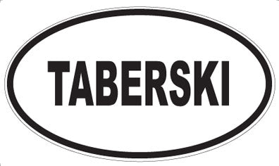 TABERSKI - Oval Sticker