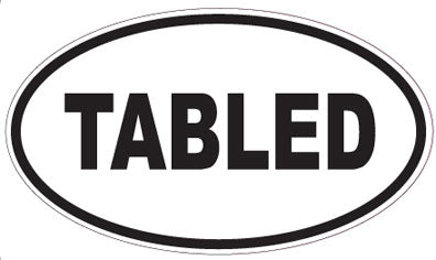 TABLED - Oval Sticker