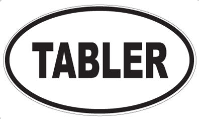 TABLER - Oval Sticker