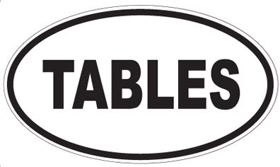 TABLES - Oval Sticker