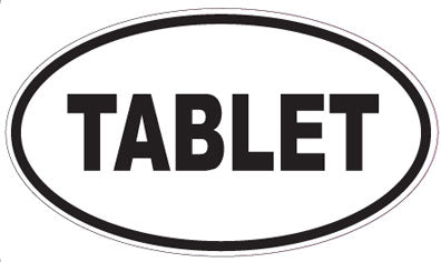TABLET - Oval Sticker