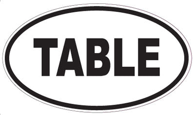 TABLE - Oval Magnet