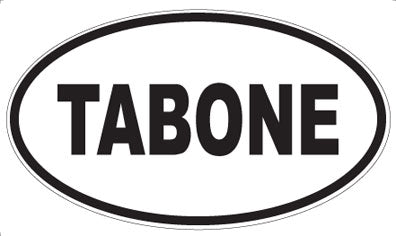 TABONE - Oval Sticker