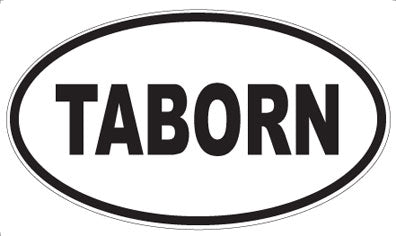 TABORN - Oval Sticker