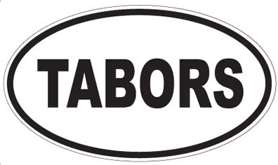 TABORS - Oval Sticker