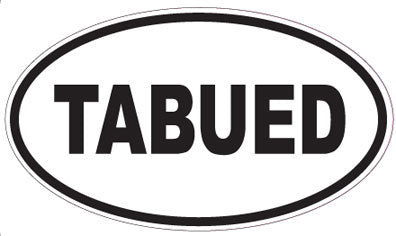 TABUED - Oval Sticker