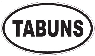 TABUNS - Oval Sticker