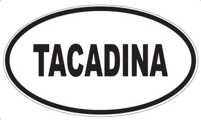 TACADINA - Oval Sticker