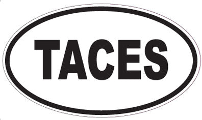 TACES - Oval Sticker