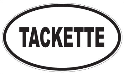 TACKETTE - Oval Sticker