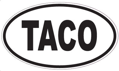TACO - Oval Sticker