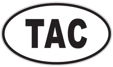 TAC - 3 Letter Initials Oval Magnet
