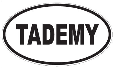 TADEMY - Oval Sticker