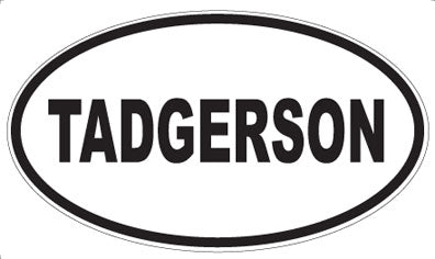 TADGERSON - Oval Sticker