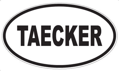TAECKER - Oval Sticker