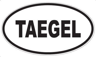 TAEGEL - Oval Sticker