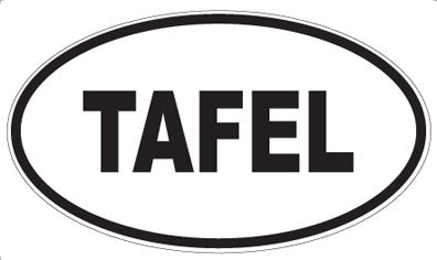 TAFEL - Oval Sticker