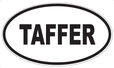 TAFFER - Oval Sticker