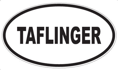 TAFLINGER - Oval Sticker