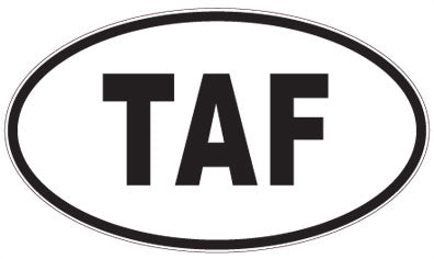 TAF - 3 Letter Initials Oval Magnet